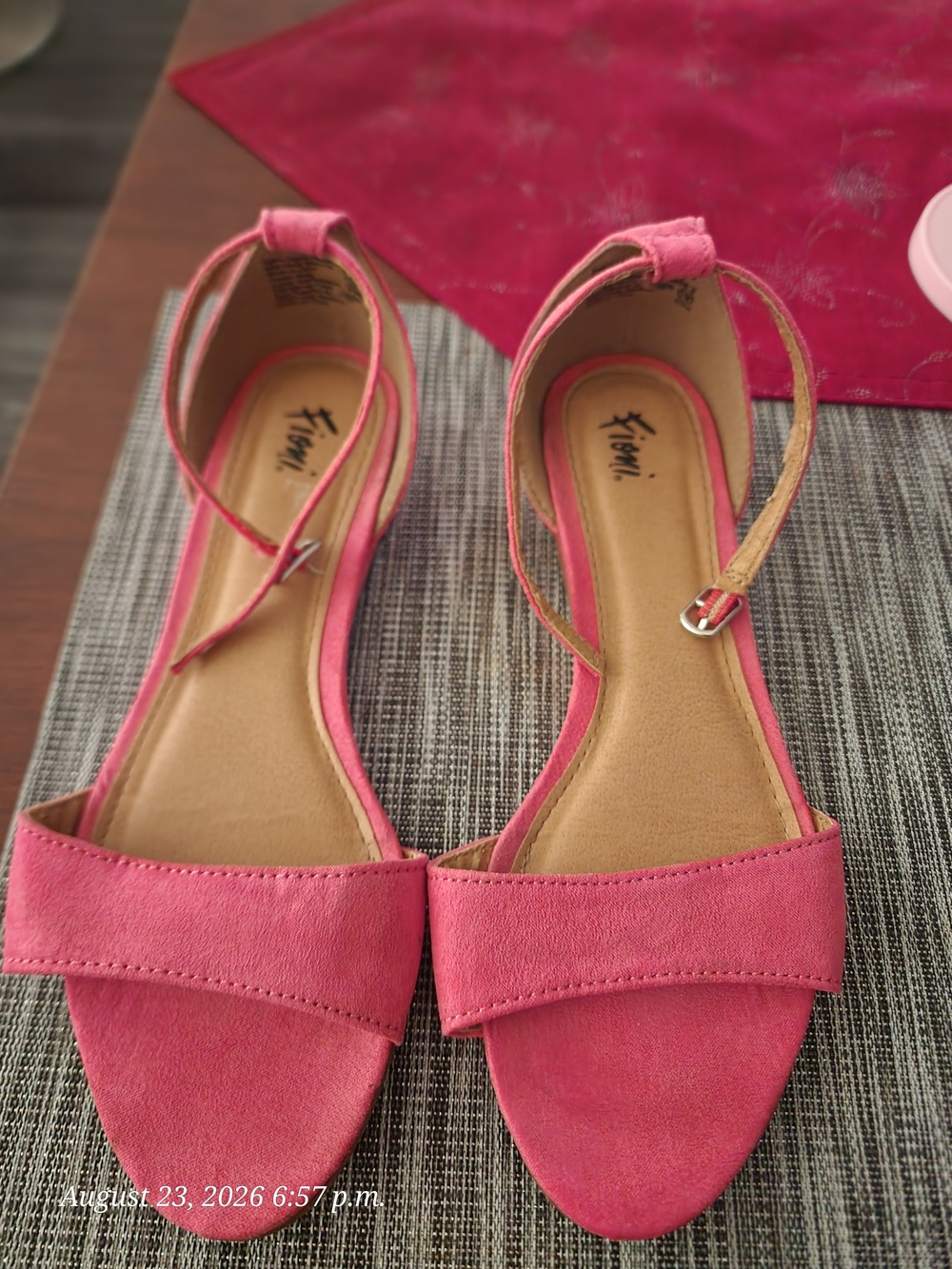 FIONI Clothing Women’s Rose Pink Ankle-Strap Open-Toe Sandals